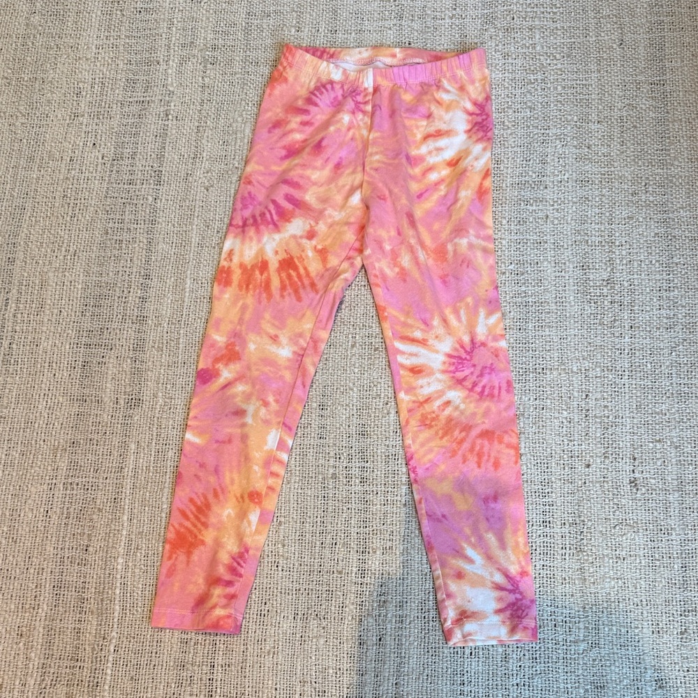 Cat & Jack Pink and Orange Tie-Dye Leggings